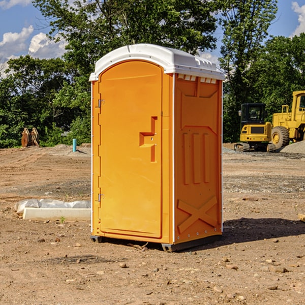 how often are the portable toilets cleaned and serviced during a rental period in Rowe Virginia